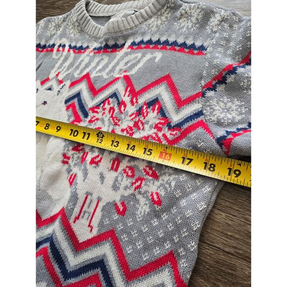 Game of Thrones Stark Direwolf Ugly Christmas Sweater Gray Red Blue L Unisex GOT - Picture 6 of 6